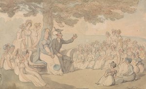 Dr. Syntax Visits a Boarding School for Young Ladies by Thomas Rowlandson